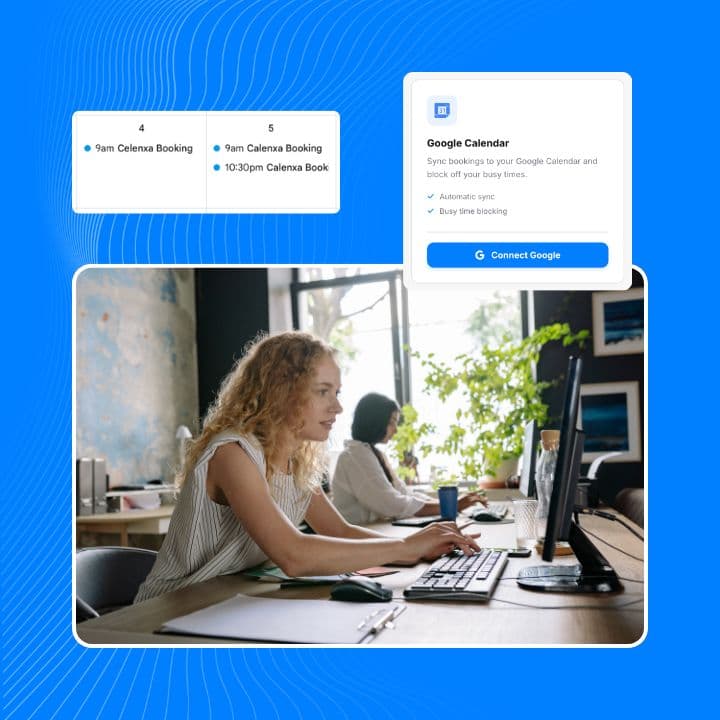 Your Calenxa calendar and Google Calendar, always in sync